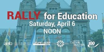 SLAR2023's tweet photo. In just 4 days thousands of educators and parents will travel from every corner of the province to rally against cuts to publicly funded public education! Join us! #ETFO #OSSTF #OECTA #AEFO #CUPE #OPSEU #ETFOstrong #CutsHurtKids @ETFOeducators https://t.co/Frr3PNU6wW