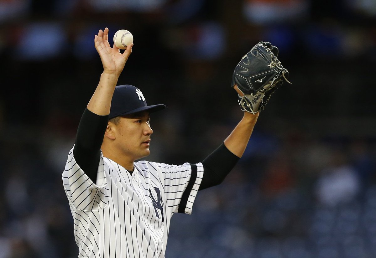 YESNetwork's tweet photo. Masahiro Tanaka with another sharp outing for the Bombers:

6 2/3 IP | 8 H | 1 ER | 7 K | 0 BB

#YANKSonYES ⚾ #TanakaTime https://t.co/AwUJCuc1rM