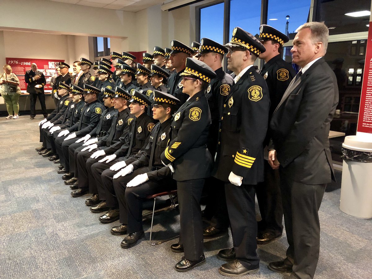 PghPolice's tweet photo. Join us in congratulating the new Pittsburgh Bureau of Police Officers! 28 new officers took their oath to protect the City of Pittsburgh.

Congratulations to class 18-02! Welcome to the family. https://t.co/sg4zEvfJxZ