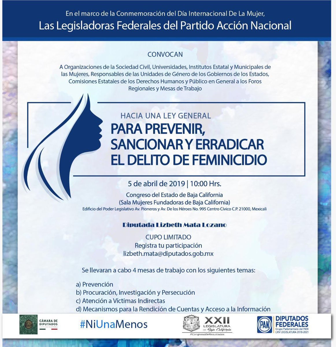 mujerespan_mx's tweet photo. 🔵Reafirmamos nuestro compromiso para seguir impulsando acciones que garanticen una vida libre de violencia hacia las Mujeres. 

Nuestras diputadas panistas están trabajando en una ley para prevenir, sancionar y erradicar el delito de feminicidio. 
Participa en los foros 🙋🏻‍♀️ https://t.co/M6Qt4X4g7N