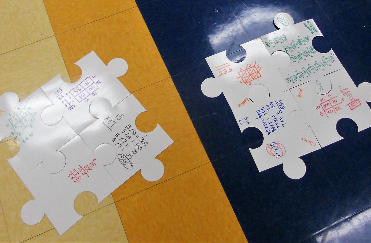 halo2teacher's tweet photo. Today in #UTSABlockB904 PSTs practiced working together in small cooperative groups to solve 15 x 37 in as many ways as possible. This task ended in a whole group discussion of how all the strategies connected together. #QuestionExploreCreateConnect https://t.co/ySN6ZXZvcC