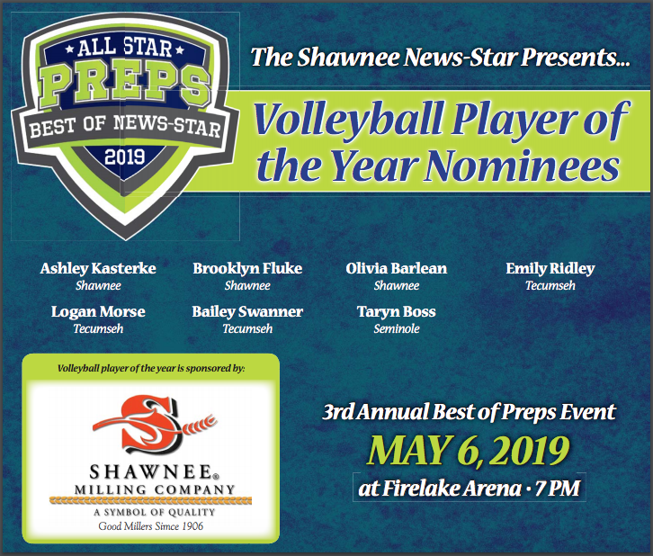 shawneenewsstar's tweet photo. The first set of Best of Preps nominees comes from Volleyball. Shawnee Milling sponsors the Volleyball Player of the Year awards. The nominees are: https://t.co/q6W16BIOsd