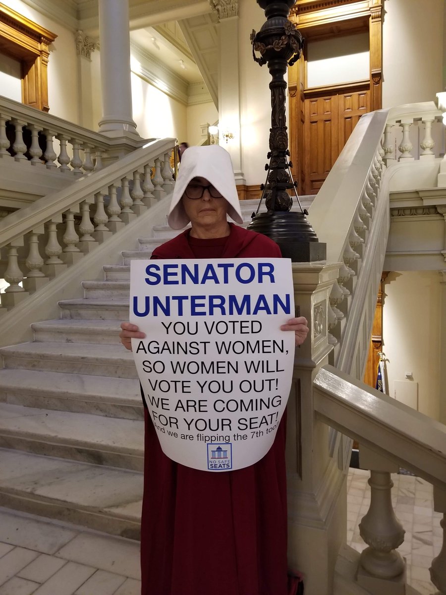 HandmaidsGA's tweet image. You voted against women, so women will vote you out. 

We are coming for your seats.

#HB481 #PissedOffPeaches  #gapol #handmaidcoaliton