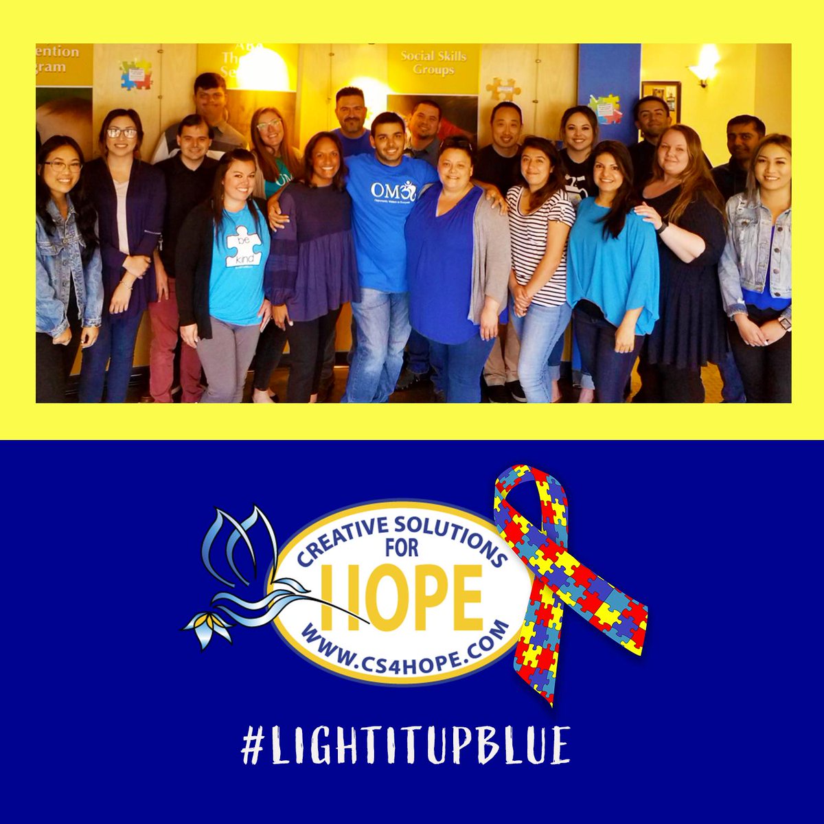 Cs4Hope's tweet image. #lightitupblue #autismawarenessday
