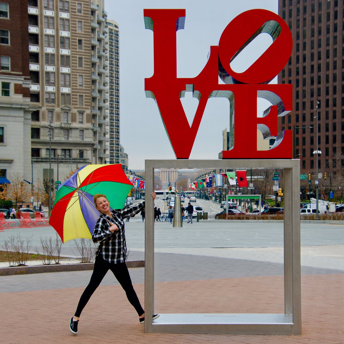 I ❤️ #Philly! Such a cute, historic city!
PC: <a href="/jacksstephens/">Jack Stephens</a> 
#philadelphia #umbrella #lovesculpture #lovestatue
