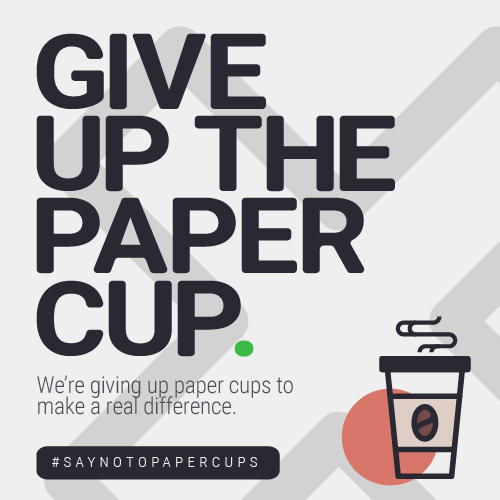 Some claim to be recyclable,
Some claim to be biodegradable,
But they are all single use.

Give it up, make the switch. 
Because its time.

#SayNoToPaperCups