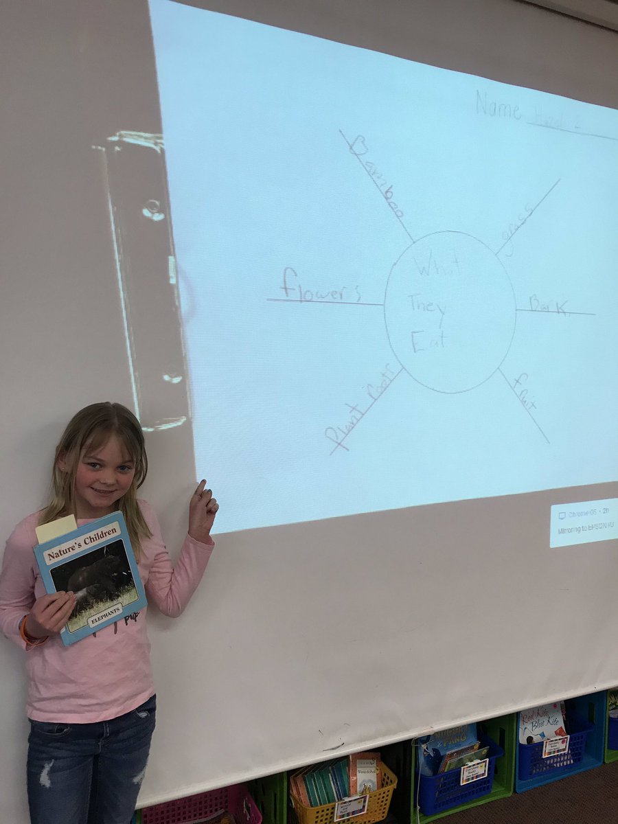 MrsStich2ndSGR's tweet photo. Hazel told us all about what elephants eat! #whattheyeat @sgrspuds @MoorheadSchools https://t.co/QgYqUtmpCu