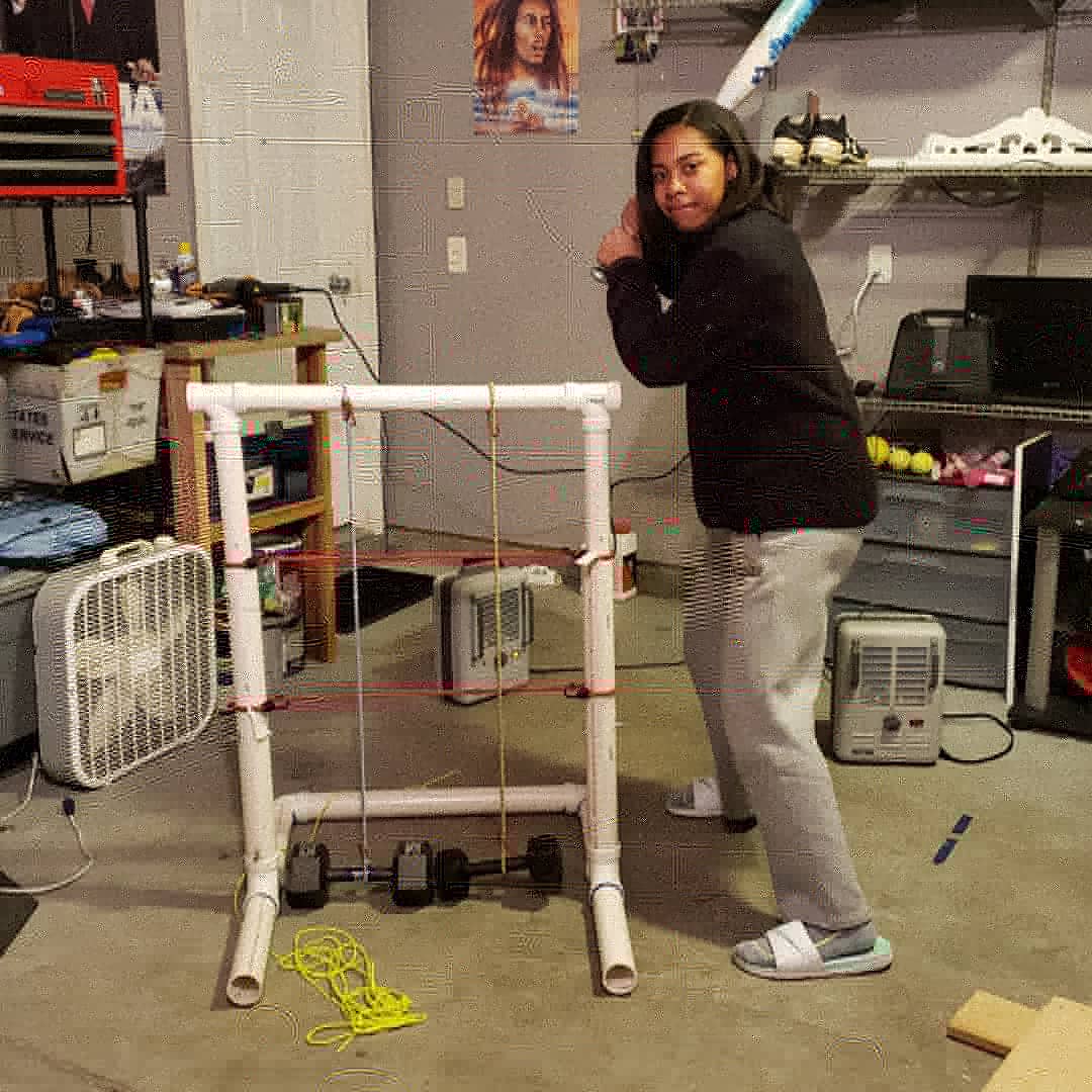 bluv325's tweet photo. Time 2 put N some work!! Pitching practice to the Next Level! 🥎🥎💪🏾Need bottom cross bar and we done!! #ImDaPappy #42vs3 #HardWork #AAFPELITEnet @SPORTSatKHS @R3SportsKHS @KHSCDSOFTBALL @coachcozart @FloSoftball @MEACSports @CIAAForLife @NCAAsoftball @sluggernation @FastpitchTV https://t.co/WJPXQLvZ1c
