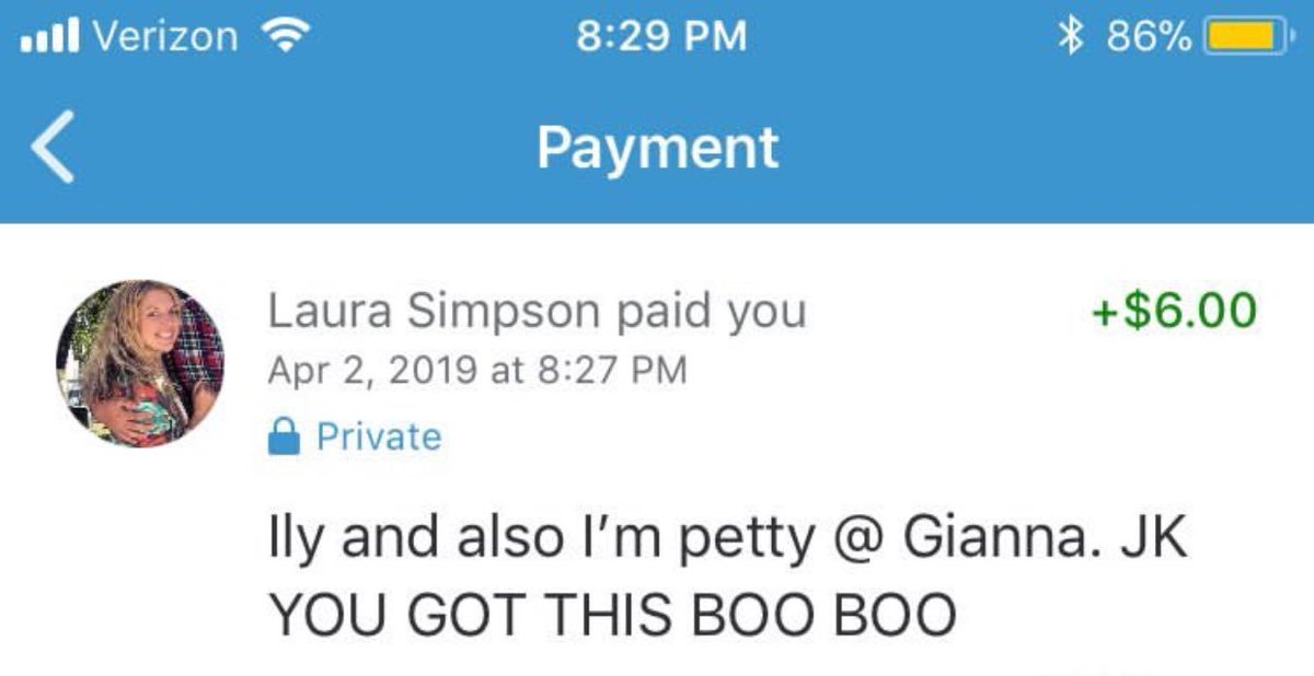 babamm_17's tweet photo. I Venmo Maddie $5 to Buy some junk food because she was having a bad day…then @itslaurajanee does this 😂 https://t.co/NMSY8XdSiI