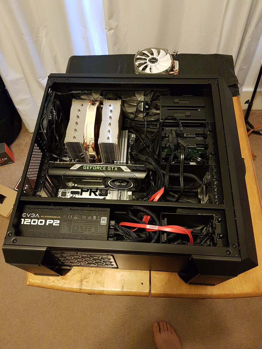 CaptainSnaggles's tweet image. New CPU! A minor upgrade from the i5 6600K to a Ryzen 1800X. Gonna process all the threads!!! #Hype #CPUUpgrade