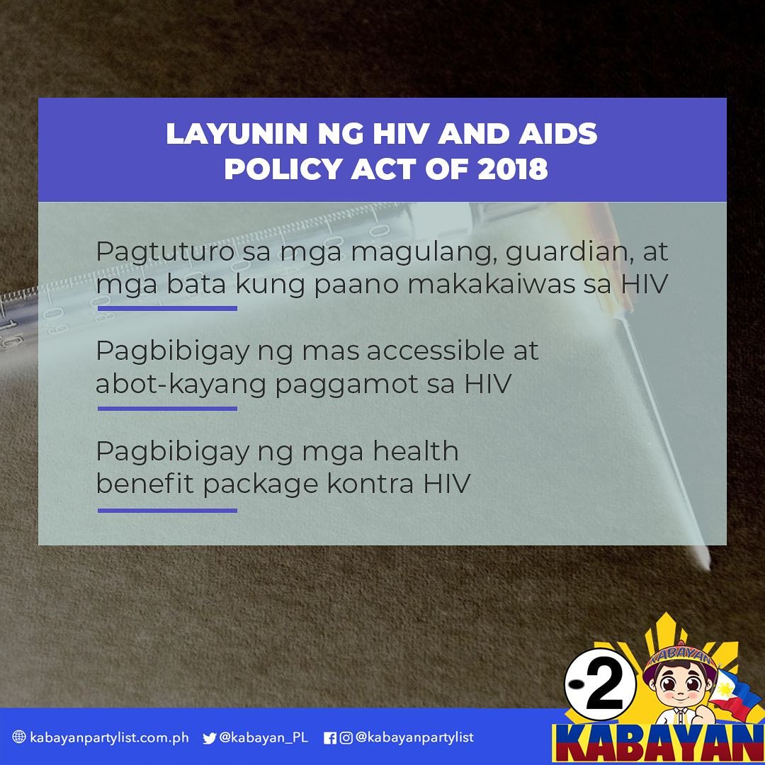 kabayan_PL's tweet photo. Ngayong taon, naitala ang 1,249 na mga bagong kaso ng Human Immunodeficiency Virus (HIV) sa bansa, kung saan 53 ay mga bata at teenager. Kung kaya’t nanawagan si KABAYAN Partylist Rep. Ron P. Salo na mas palakasin pa ang pagbibigay ng tamang impormasyon tungkol sa HIV at AIDS. https://t.co/EhDCdgra02