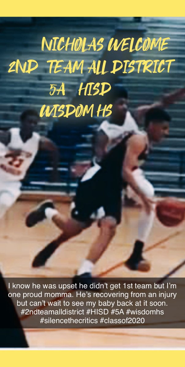 hrtspecialist78's tweet photo. I know he was upset he didn’t get 1st team but I’m one proud momma. He’s recovering from an injury but can’t wait to see my baby back at it soon. #2ndteamalldistrict #HISD #5A #wisdomhs #silencethecritics #classof2020 https://t.co/aETCzTODHe