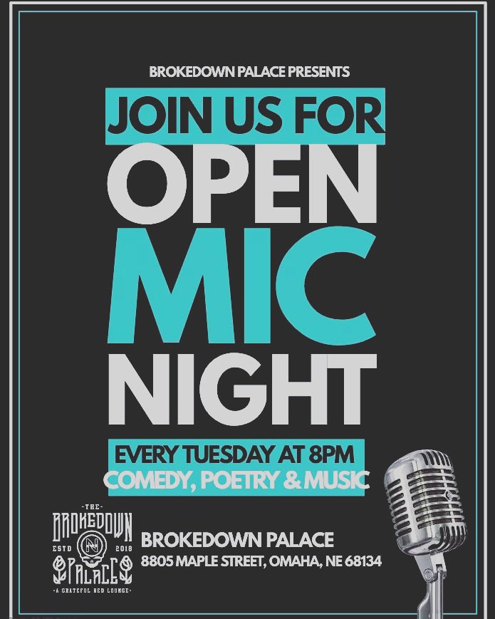 It's Tuesday and that means only one thing: OPEN MIC NIGHT!!!! Join us for poetry, comedy and live music. Every Tuesday at 8:00 p.m. $3 wells &amp; $4 Jameson! #TuesdayNights #OpenMicNight #BrokedownPalace
