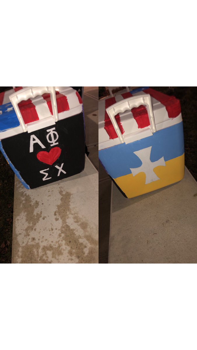 AlphaPhiBGSU's tweet photo. Look at our cooler!🤩🤩 Retweet to help Alpha Phi earn points for @DerbyDaysBGSU So proud of everyone who helped paint our cooler!!! https://t.co/07bR23afrl