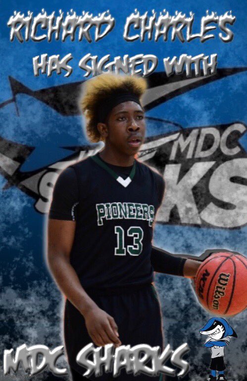 NMSHBasketball's tweet photo. PIONEER NATION!
We are proud to announce that Richard Charles @HumbledRich_13 has Signed with @HoopsMDC
Thank you @CoachBrandon2 & @CoachLedoux for giving Richard the opportunity to continue his journey & chase his dreams.
100% 305/MIA Home Grown Talent! https://t.co/5awXIZkk3R