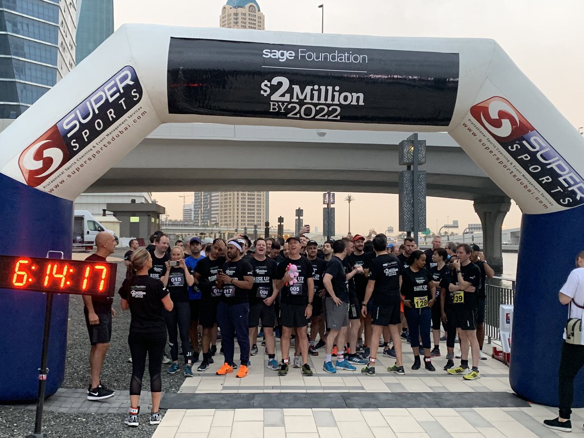 jenniferwarawa's tweet photo. What an incredible turnout for our @sagefoundation #FunRun at the #SagePartnerSummit this morning in #Dubai! Thank you to @PwC for sponsoring and to all our @SagePartners for being great supporters of the #SageFoundation! https://t.co/OnP0asCnxP