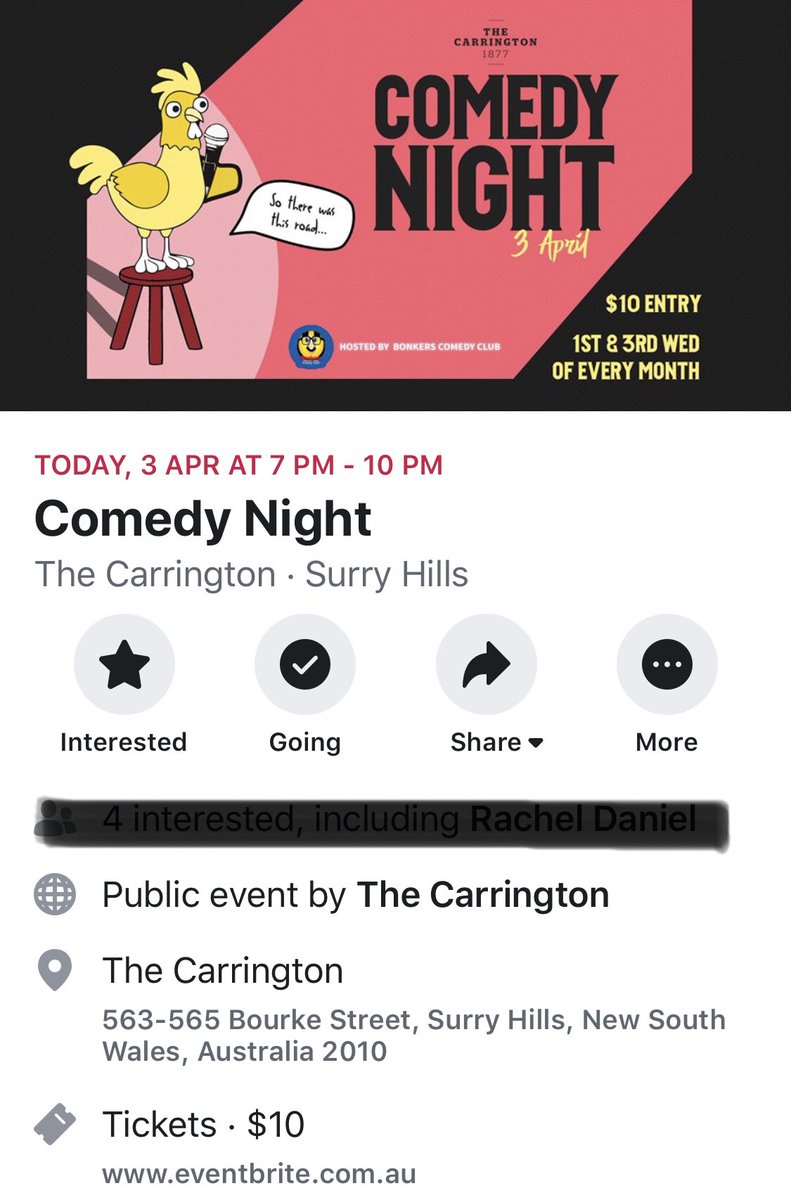 What are you doing tonight #surryhills ? Sitting at home, moping, or laughing til you pee a little?