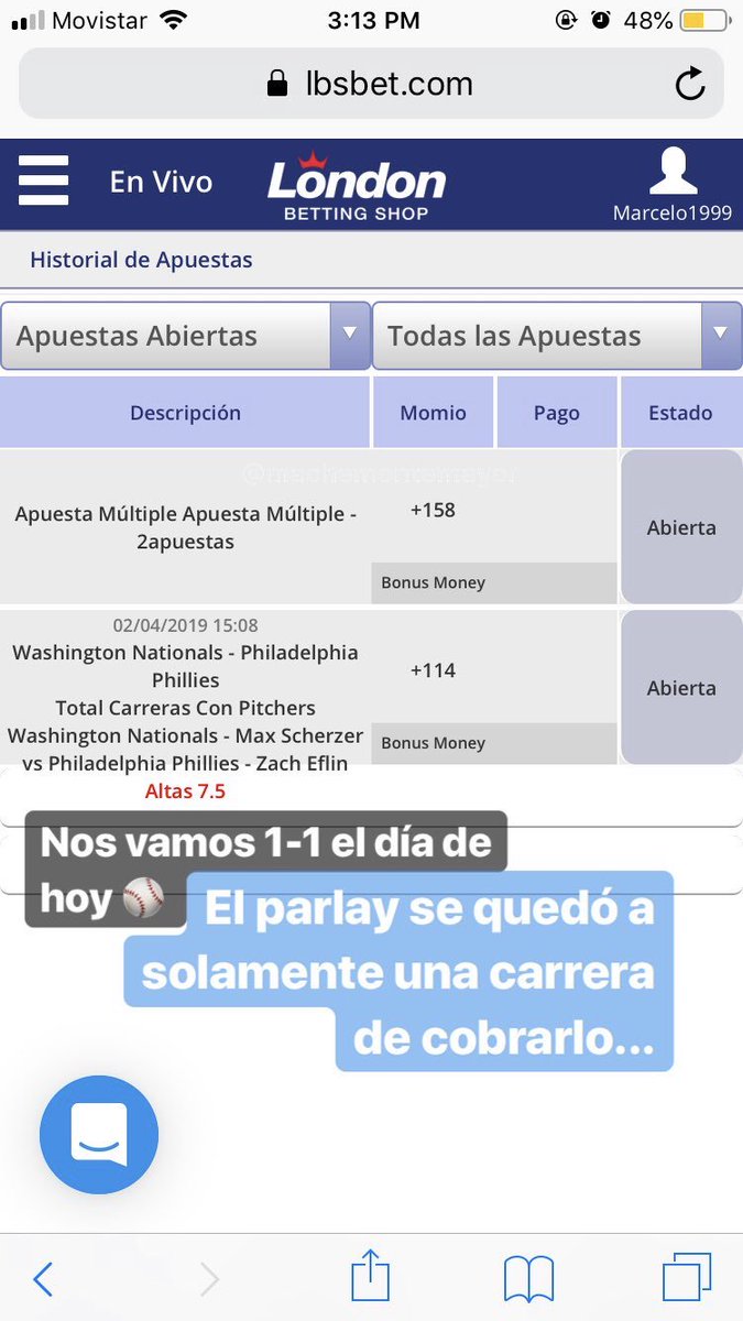 MMBet10's tweet photo. Hoy nos vamos 1-1 . El parlay se quedó solamente a una carrera de cobrarse en el Brewers @ Reds y en el mismo se cobraron las bajas de Yankees. Nats y Phillies no decepcionaron✅⚾️ https://t.co/3plhhbRIWL