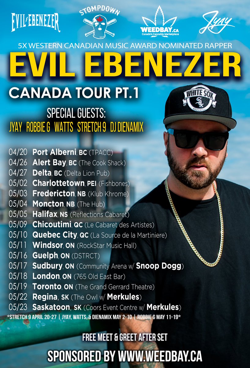 CANADA LET’S GO!!! TIX @ EVILEBENEZER.COM