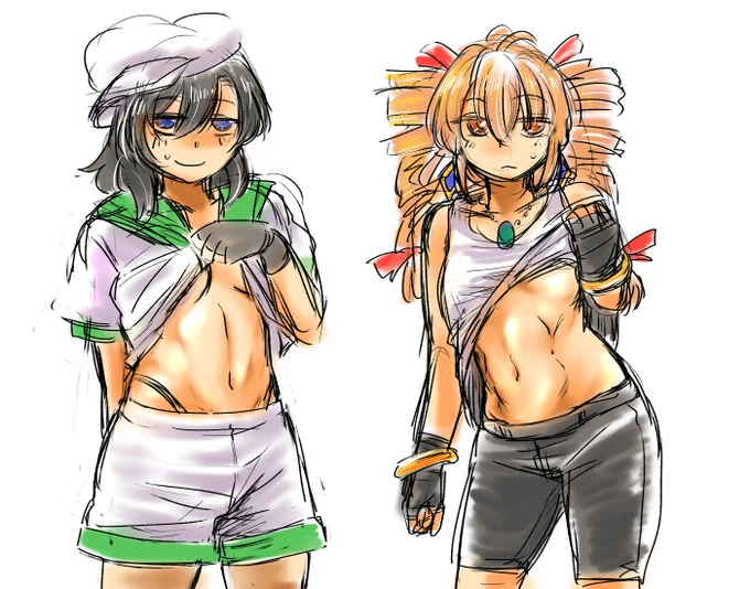 腹筋練習絵
暇人いずさんの鍛えてる女苑が良かったので女苑にはムキムキ担当になってもらいました。 