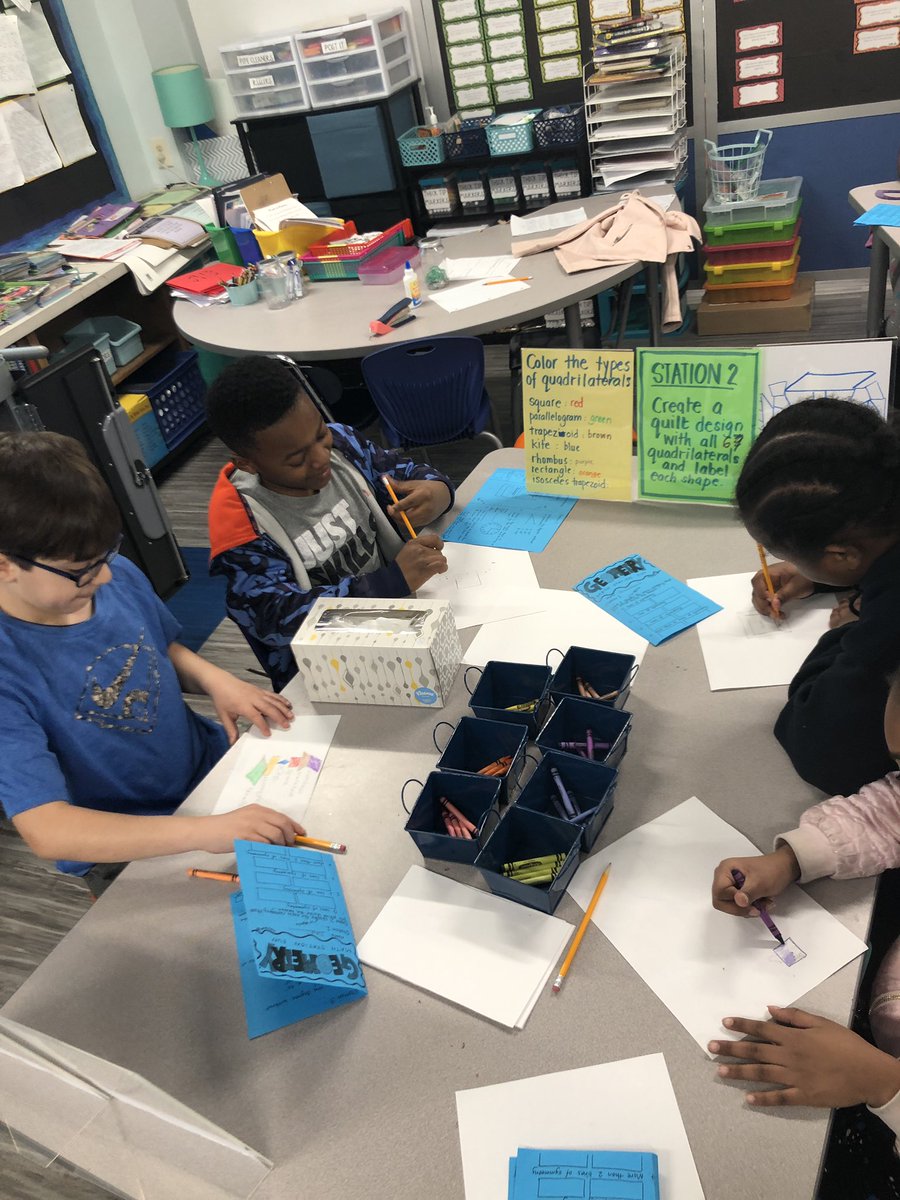 KooClassroom's tweet photo. 4th grade students rocking the 4R's as they apply their collaborative geometry skills in rotating stations #HMC1_4Rs @HMSANTAFE @clmerkerson @HMC1Proud @KooClassroom https://t.co/iGiSHIJu8U