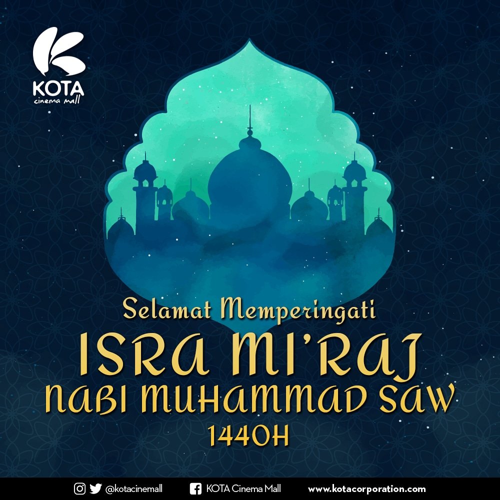 Selamat memperingati Hari Isra Mi'raj 1440 H untuk semua yang merayakan 🙏🏻🙏🏻 Semoga kita bisa meneladani akhlak Nabi Muhammad SAW.