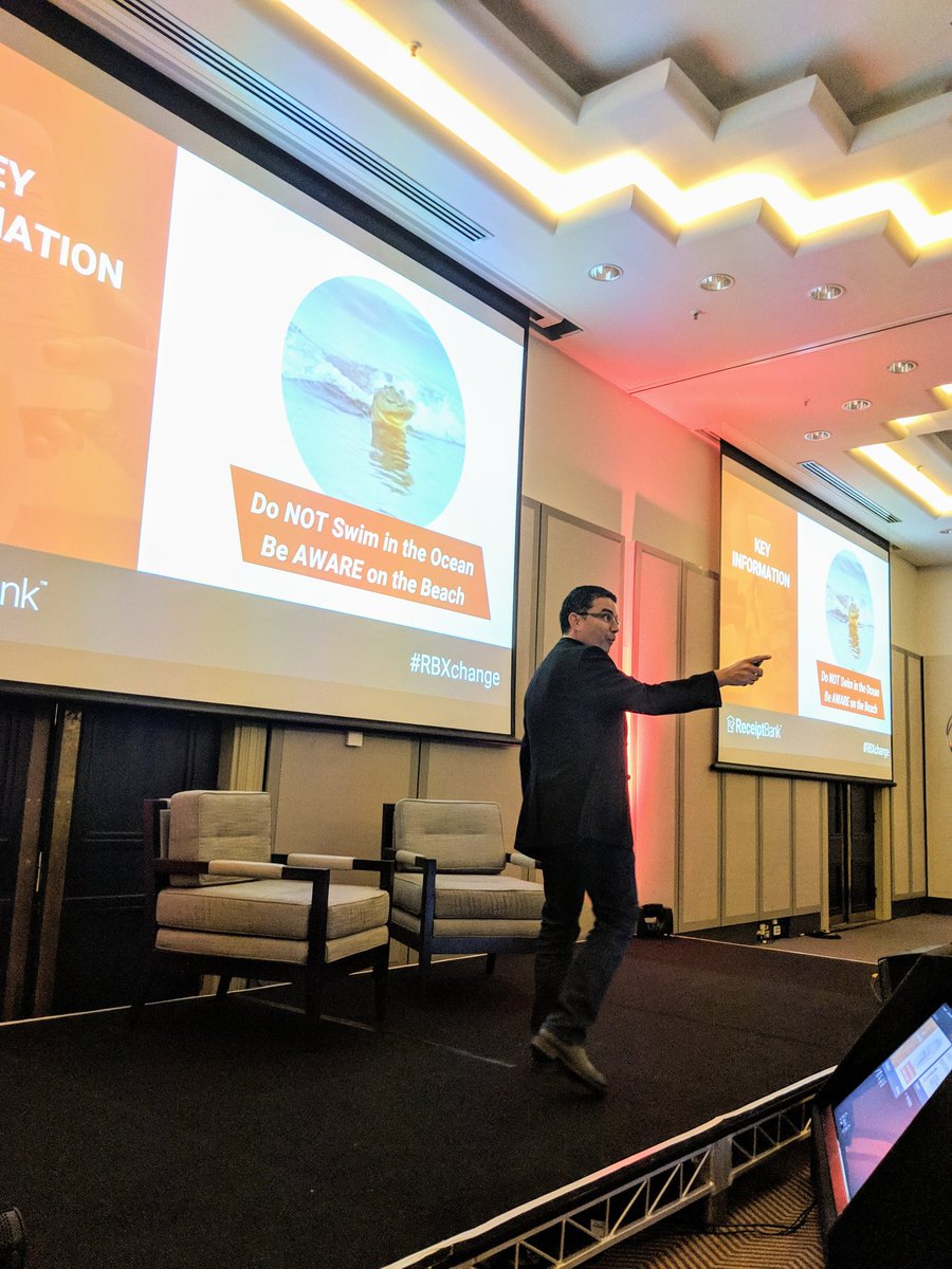 The very first accounting industry conference where the welcoming speach (from <a href="/luis1fe/">Luis Felipe Sanchez</a> ) demonstrates zig zag running to escape crocodiles <a href="/ReceiptBank/">RB</a> #RBXchange