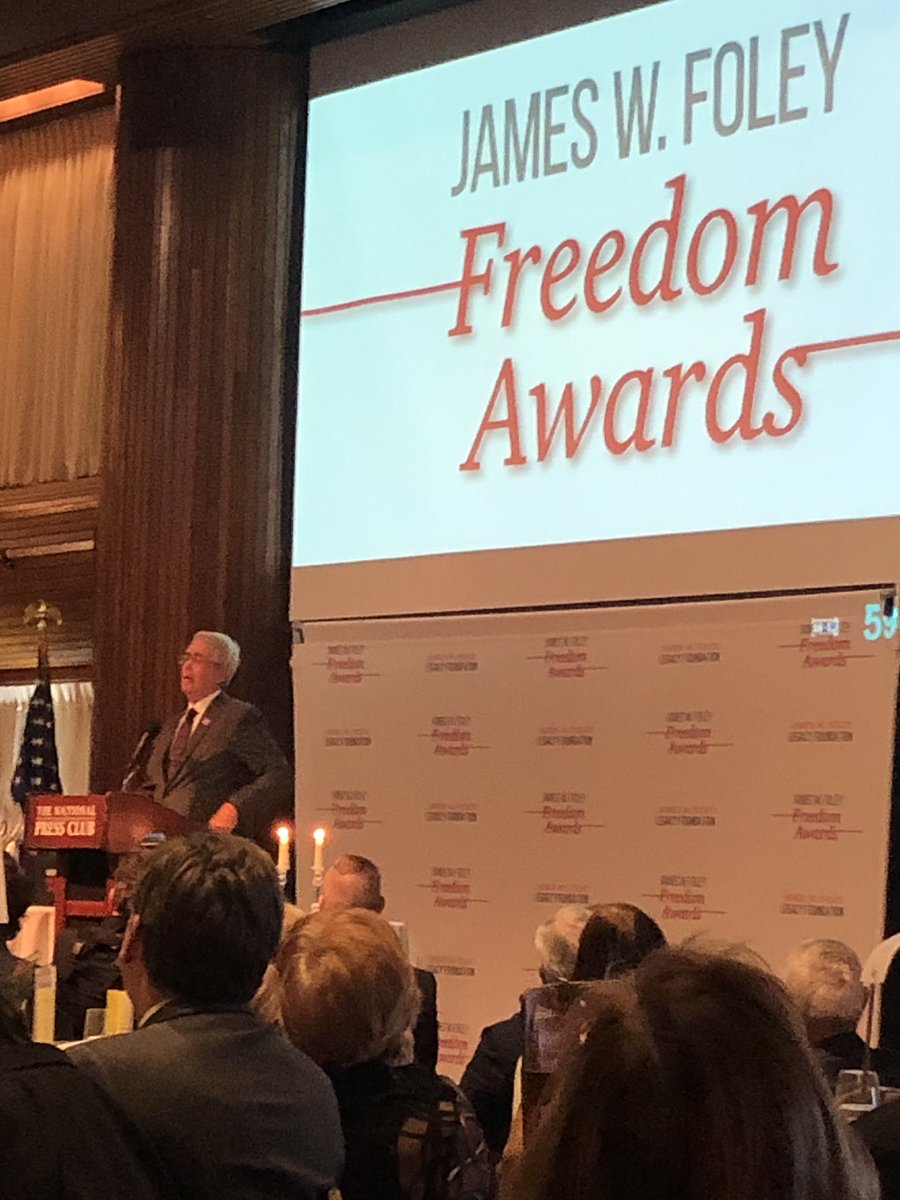 Inspiring night in Washington, D.C. for the @JamesFoleyFund Freedom Awards. Among the honorees was @MarquetteU @mupeacemaking Dr. Terrence Rynne who received the Humanitarian Award. #BeTheDifference and as always great to see alum @tdurkin6