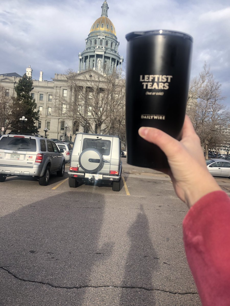 This morning at the Colorado State Capitol interning. The leftists Tears continuously overflowing @realDailyWire  #leftisttearstumbler