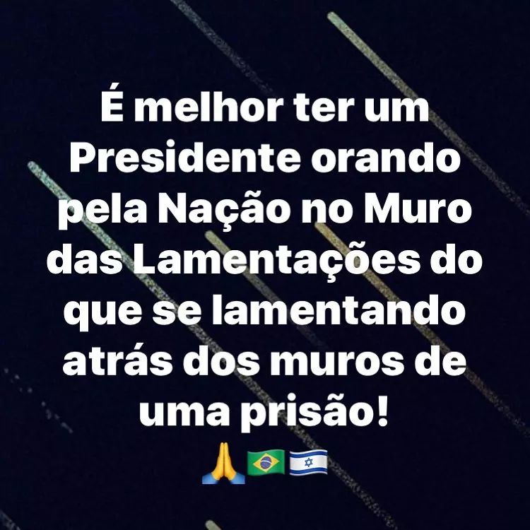 ODenisAlexandre's tweet photo. #ProntoFalei #BolsonaroEmIsrael  
#Bolsonaro https://t.co/TNTuVI5r9S