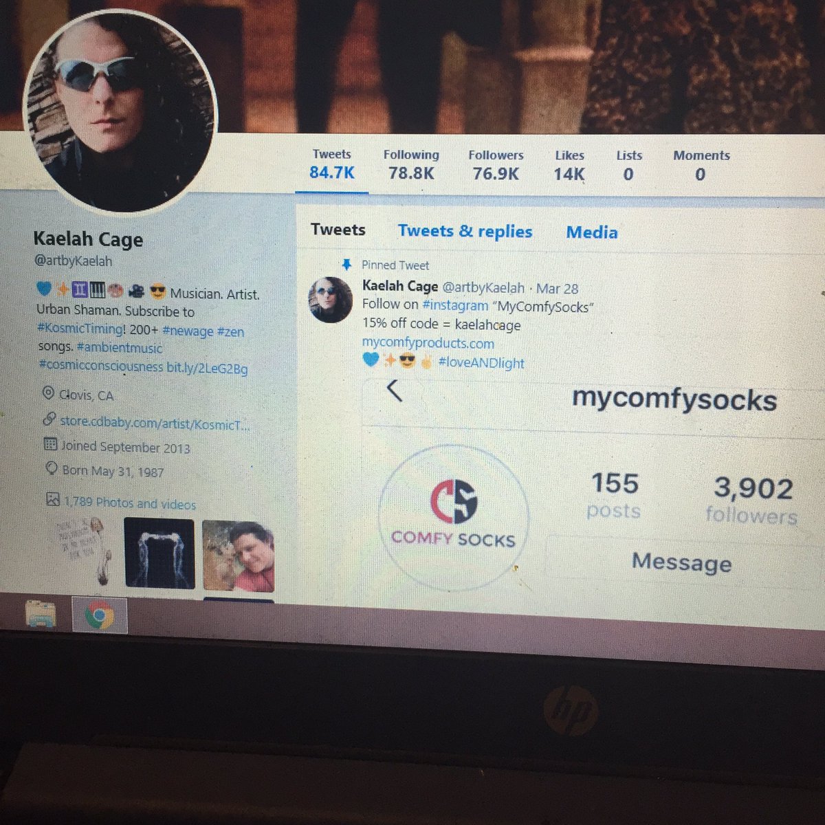 KaelahMickelle's tweet photo. @mycomfysocks 15% off coupon code = kaelahcage @ https://t.co/CybFCn9RLS #mycomfysocks #socks #socktime https://t.co/Mh9d2vkThc