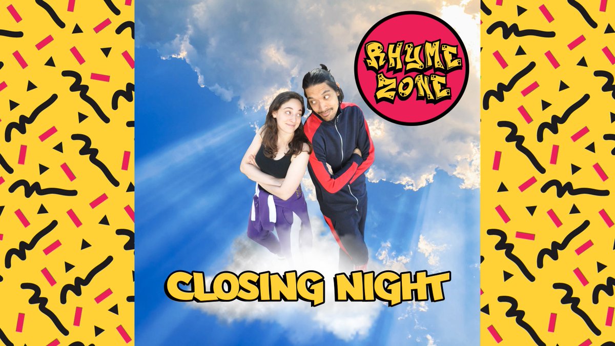 IT'S CLOSING NIGHT TONIGHT!!! 🤩🤩🤩

Thank you so much to everyone who's come to support us and our antics at #MICF so far - and if you haven't, it's your last chance tonight! We're about 50% sold so get your ticket now at bit.ly/RHYMEZONEMICF to secure your spot!