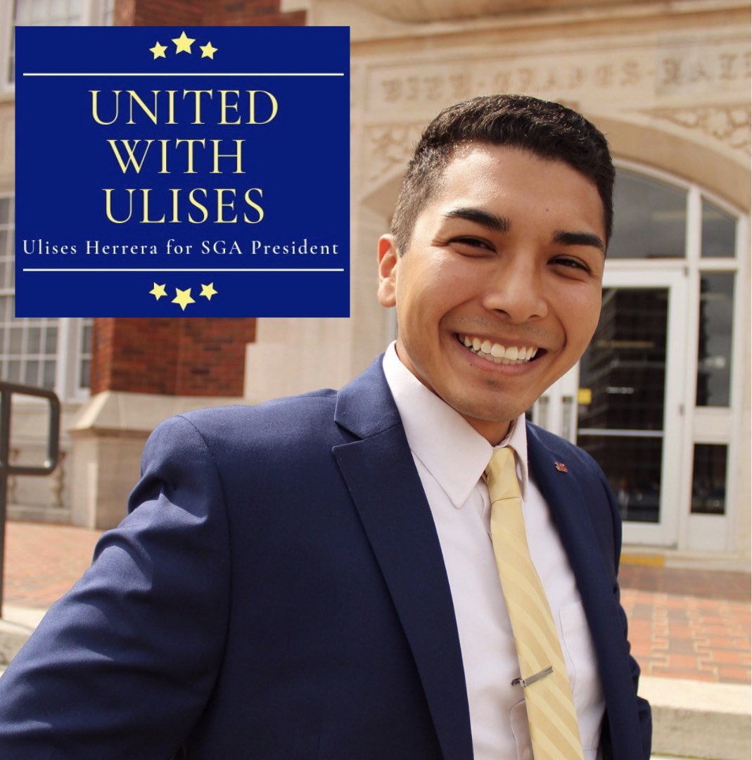 UlisesHerrera98's tweet photo. It is with great pleasure that I can finally announce that I am running for SGA President at Jacksonville State University. JSU has given me so much, and now I would like to give back to the university and students that I love. I hope you will be #UnitedWithUlises 🐔 https://t.co/Znb0VObUhs
