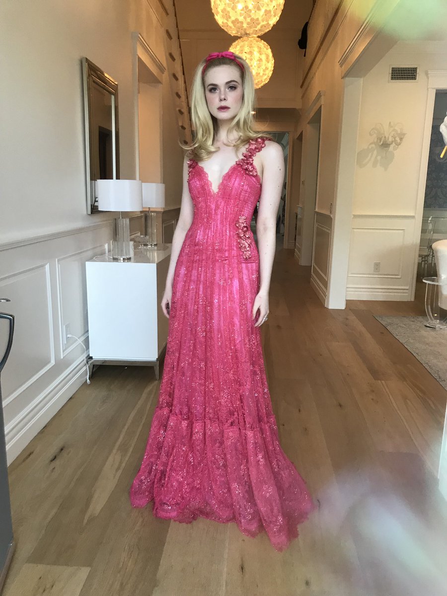 elle fanning prom dress Elle Fanning Inspired Light Blue Celebrity Formal Dress