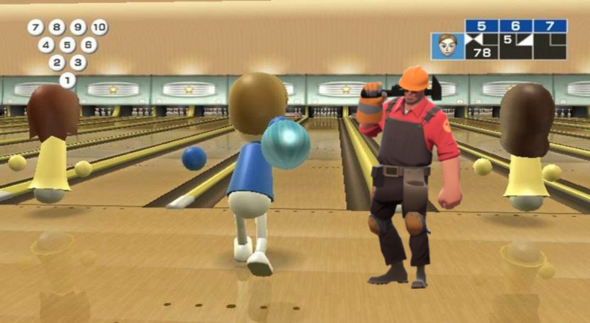 hellazeb's tweet image. @EngineerVisits the Wii Sports bowling alley