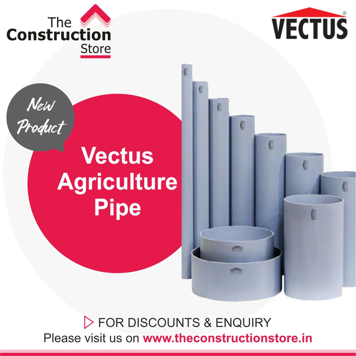 TCS_OnlineStore's tweet photo. Introducing our new product that you'll surely need &amp; new product is Vectus Agriculture Pipe 
For more details please visit us:
https://t.co/FnivZwfJQe https://t.co/JqxyGQtwzF