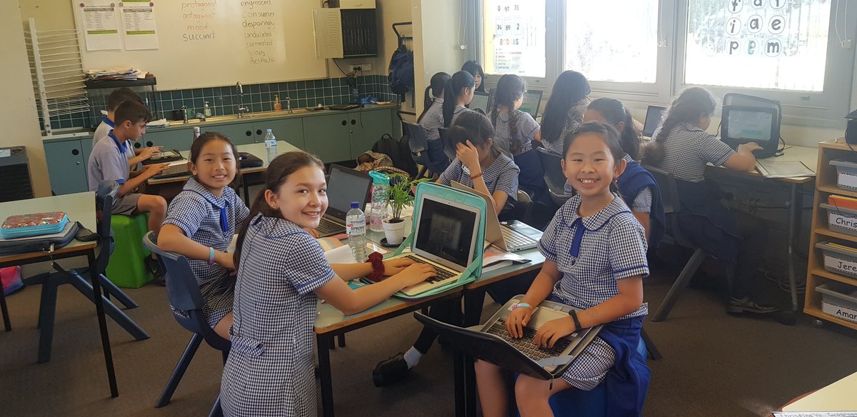 vickyleedale's tweet photo. I am in awe of these amazing kids. 5/6C researching and creating an e-book for a Year 3 class. They are sharing their Google slides with their group members with ease #highengagement #futurfocussed #computerliterate @fairvaleps https://t.co/NpZdjochyQ
