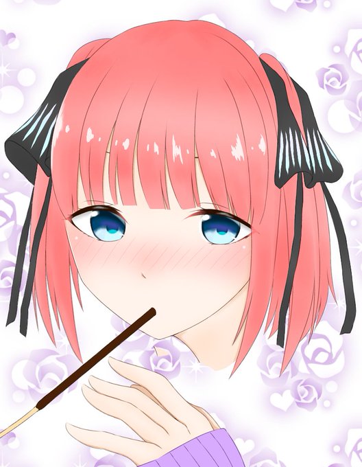 トリ🕊️イラスト・漫画練習したい人さんがTwitterに投稿した中野二乃(五等分の花嫁)のイラスト。