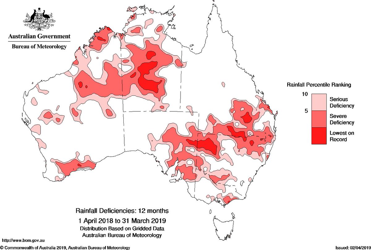 BOM_au's tweet photo. Tropical #CycloneTrevor & #CycloneVeronica eases rainfall deficiencies in western and central #Queensland, southeastern #NT & the #Pilbara. Read more in our latest #Drought Statement: https://t.co/Pe8wpBRHP0 https://t.co/4rXnCGuFlK