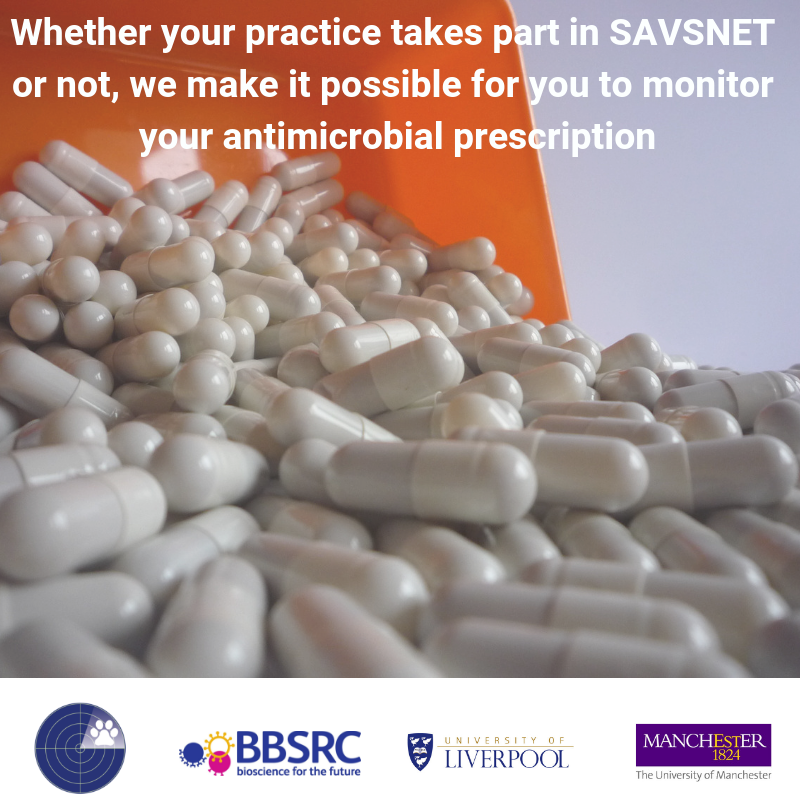 SAVSNET practices can use their portal to review their AM prescript.
For non-SAVSNET practices, our free service mySavsnet AMR provides a report on a practice's antimicrobial prescript. and is recognised by <a href="/thebsava/">BSAVA</a> and <a href="/samsocvet/">SAMSoc</a> PROTECT ME guidelines.
liverpool.ac.uk/savsnet/news/s…