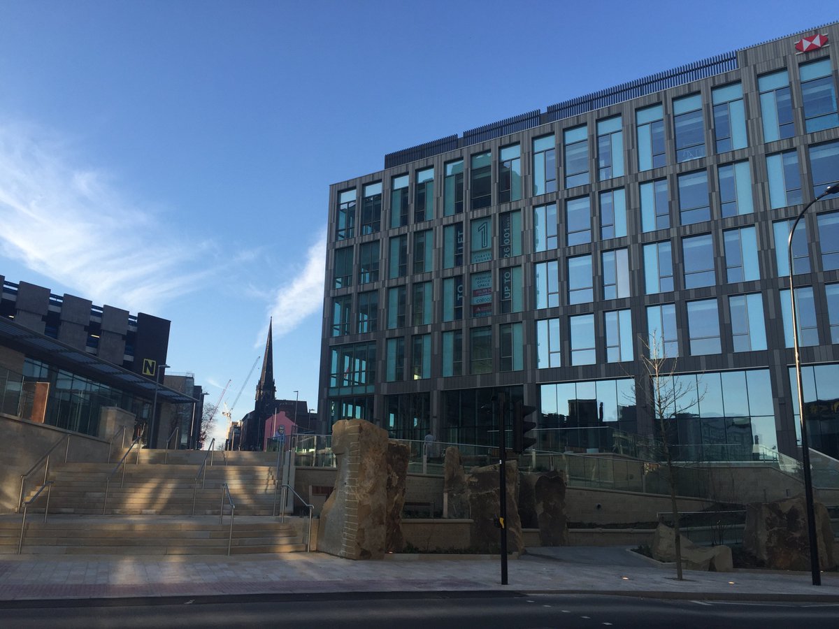 Sheff_HoC2's tweet photo. Have you been down to #CharterSquare lately? Tag us in your photos of the brand new #publicrealm spaces in the centre of #Sheffield #heartofthecity2 @SheffCouncil https://t.co/hZPLOMbGoB