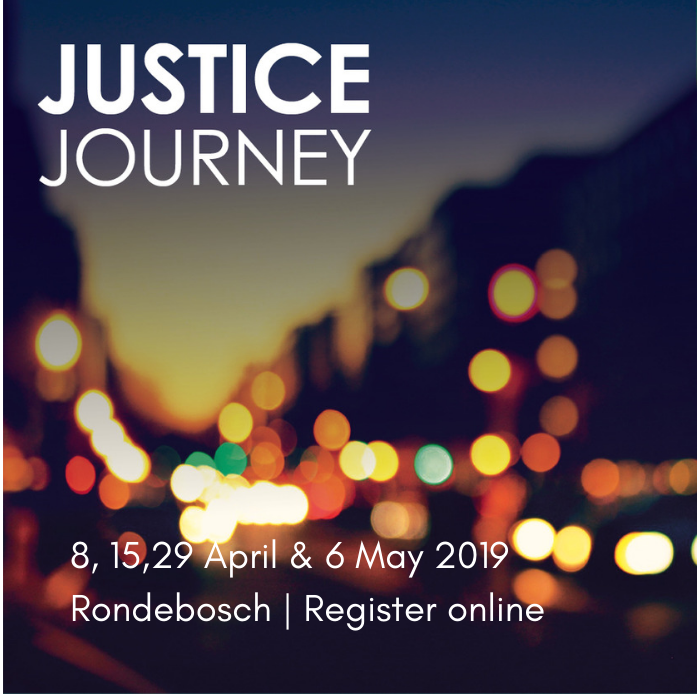 SIGN UPS ARE OPEN for our Justice Journey course in Rondebosch.

 This is a 4 part course designed to equip Christ-followers to better engage with issues of social justice, all are welcome!  

📅: 8 April - 6 May
Sign up: bit.ly/2TJFi7v