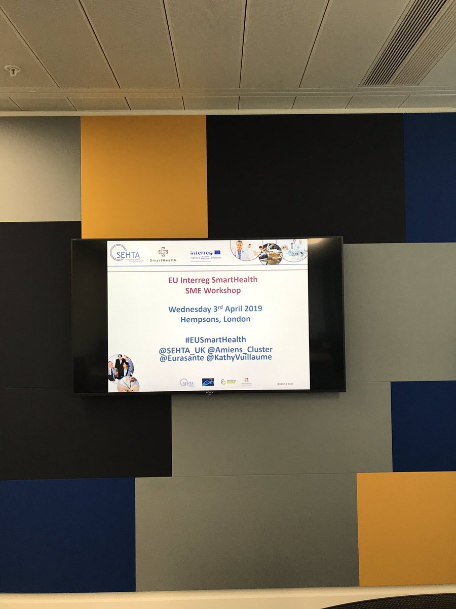 SEHTA_UK's tweet photo. All ready for today’s #EUSmartHealth #SME workshop @Amiens_Cluster @Eurasante @Channel_Manche https://t.co/yi5Od3gMFN