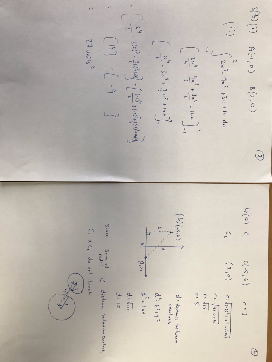 MorganMaths's tweet image. As promised... 2016 higher paper 2 solutions. Also on show my homework. 2017 paper 1 goes up at the weekend