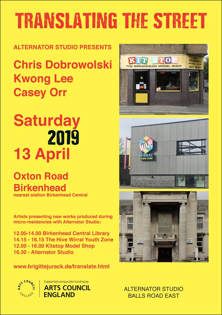 alandunn67's tweet photo. Ten days to go until Translating the Street in Birkenhead (https://t.co/sSOKdvRwGY) - promises to be great new works from Chris Dobrowolski, Kwong Lee and Casey Orr (image from collaboration with The Hive) https://t.co/fR3gRF4q8K