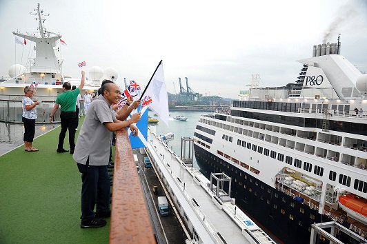 Columbus team welcoming the new addition to the Family before re-fit