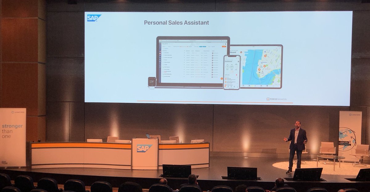 @forcemanager CEO @oscarmacia at @UnitedVARs Annual Meeting 2019 showing how sales can grow when connecting #SAP to #ForceManager 

#strongerthanone #SAP #UVARs19