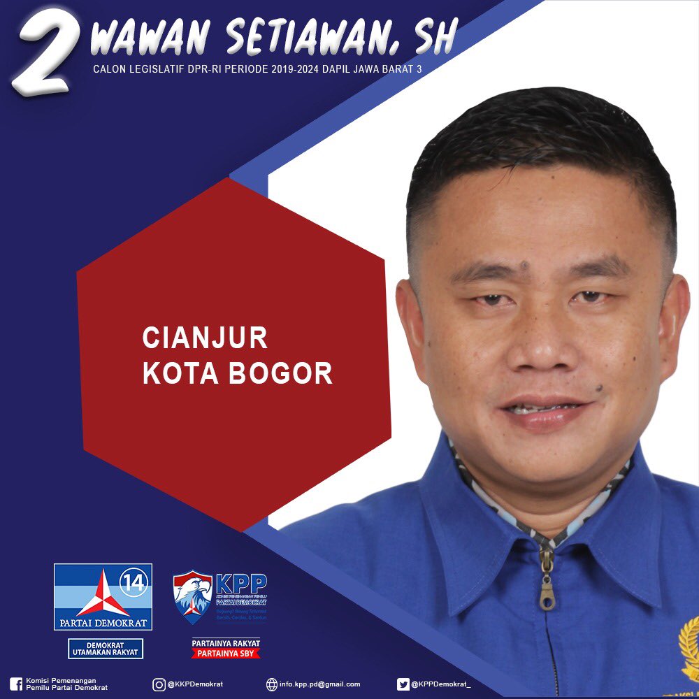 KPPDemokrat_'s tweet photo. Kenalan yuk sama Caleg Fraksi Partai Demokrat 👇🏼
2. Wawan Setiawan, SH
(Calon Ang.Legislatif 2019-2024 Dapil Jabar III)
Beliau jg merupakan Ang. DPRD Prov.Jabar&amp;Sekretaris DPD Jabar
#jawabarat #KPPdemokrat #demokrats14p #partaidemokrat #demokratsiap2019 #mengenalcalegfpd https://t.co/o2UV6lf5jv