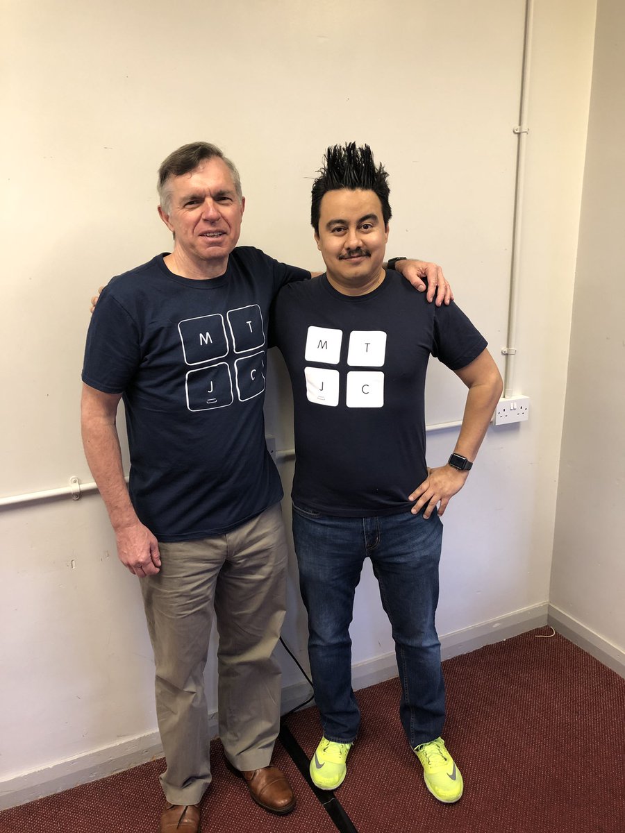 DevWithTheHair's tweet photo. I’m at #codemobileuk and met @thenigehamilton who is a fan of @mtjc_podcast! #askMTJC https://t.co/NpEr1BBtWJ