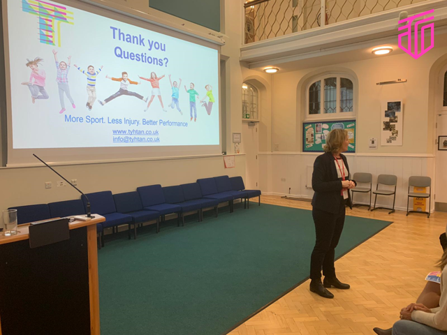 TyhtanP's tweet photo. Great to have @theabbeyschool on board with #Tyhtan and to be able to  share the programme with all the parents at last nights talk. Lots of enthusiasm, and great questions.

Thanks everyone for comng!

#GrowingBodies #kidsinsport #performance #injuryprevention #participation https://t.co/ZFFSclNIsc